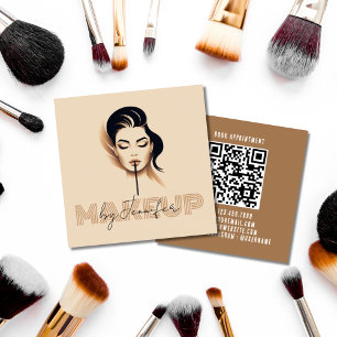 Makeup By Chic Custom Professioneel QR Code MUA Vierkante Visitekaartje