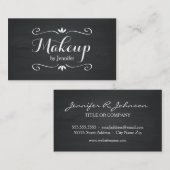 Makeup Chalkboard Black  Visitekaartje (Voorkant / Achterkant)
