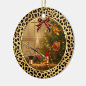 Makeup Cheetah Print Round Ornament (Links)