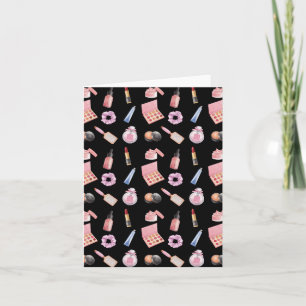 Makeup Cosmetics Beauty Pattern Cosmetology Bedankkaart