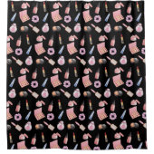 Makeup Cosmetics Beauty Pattern Cosmetology Douchegordijn (Voorkant)