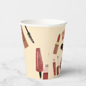 Makeup Cosmetics Beauty Pattern Cosmetology Papieren Bekers (Rechts)