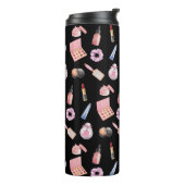 Makeup Cosmetics Beauty Pattern Cosmetology Thermosbeker (Gedraaid links)