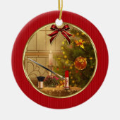Makeup Cosmetics Red Kerstfeestay Ornament (Voorkant)