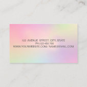 Makeup Elegant Glitter Faux Lashes Holographic Visitekaartje (Achterkant)