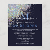 Makeup Elegant Holographic Roos Gold Glitter Blue Flyer (Achterkant)