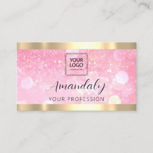 Makeup estheticus Lash Nails QR Code Logo Glitter Visitekaartje