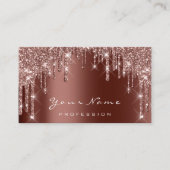 Makeup Event Glitter Roos Nails Manicure Brown Visitekaartje (Voorkant)