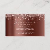 Makeup Event Planner Glitter Roos Crown Brown Visitekaartje (Achterkant)