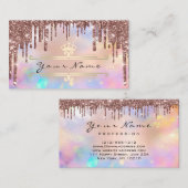 Makeup Event Planner Gold Crown Holograwn Crown Visitekaartje (Voorkant / Achterkant)