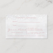 Makeup Eye Lash Glitter Pink Grey Appointcard Afsprakenkaartje (Achterkant)