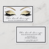 Makeup Eyebrow Beauty Lashes Glitter Gold White2 Visitekaartje (Voorkant / Achterkant)