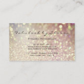 Makeup Eyebrow Eyelash Glitter Drift Gold Sparkly Visitekaartje (Achterkant)