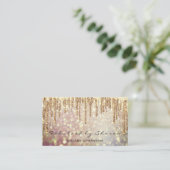 Makeup Eyebrow Eyelash Glitter Drift Gold Sparkly Visitekaartje (Staand voorkant)