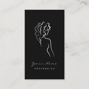 Makeup Eyebrow Eyes Lashes Black Logo Grey Glam Visitekaartje