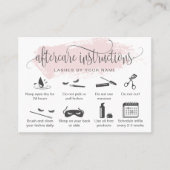 Makeup Eyebrow Eyes Lashes Blush Pink Aftercare Visitekaartje (Voorkant)
