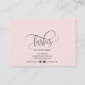 Makeup Eyebrow Eyes Lashes Blush Pink Aftercare Visitekaartje (Achterkant)