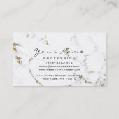 Makeup Eyebrow Eyes Lashes Glitter Gold Marble Visitekaartje (Achterkant)