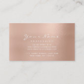 Makeup Eyebrow Eyes Lashes Glitter Roos Glam Visitekaartje (Achterkant)