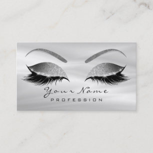 Makeup Eyebrow Eyes Lashes Grey Silk Roos Gold Visitekaartje