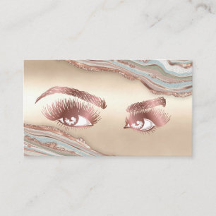 Makeup Eyebrow Eyes Lashes Roos Gold Marble Busine Visitekaartje