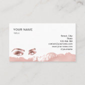 Makeup Eyebrow Eyes Lashes Roos Gold Visitekaartje (Achterkant)