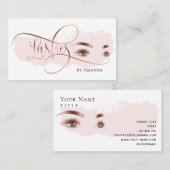 Makeup Eyebrow Eyes Lashes Rose Gold Visitekaartje (Voorkant / Achterkant)