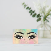 Makeup Eyebrow Lash Glitter Pastel Spark Esthetici Visitekaartje (Staand voorkant)