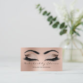 Makeup Eyebrow Lashes Glitter Diamond Pink Browns Visitekaartje (Staand voorkant)