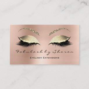 Makeup Eyebrow Lashes Glitter Diamond Pink Luxury Visitekaartje