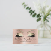 Makeup Eyebrow Lashes Glitter Diamond Pink Luxury Visitekaartje (Staand voorkant)