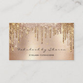 Makeup Eyebrow Lashes Glitter Drift Gold Spark Visitekaartje (Voorkant)