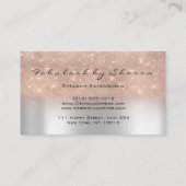 Makeup Eyebrow Lashes Glitter Drijft grijs Estetic Visitekaartje (Achterkant)