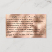 Makeup Eyebrow Lashes Glitter Drip Aftercare Visitekaartje (Achterkant)