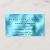 Makeup Eyebrow Lashes Glitter Drip Blue VIP Roos Visitekaartje (Achterkant)