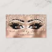 Makeup Eyebrow Lashes Glitter Drip Spark VIP Roos Visitekaartje (Voorkant)