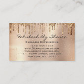 Makeup Eyebrow Lashes Glitter Roos Gold Drivers Visitekaartje (Achterkant)