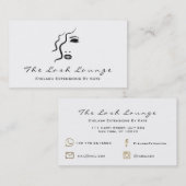 Makeup Eyebrow Lashes Logo Gold White Black Visitekaartje (Voorkant / Achterkant)