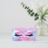 Makeup Eyebrow Name Lash Glitter Pink Fuchsia Visitekaartje (Staand voorkant)