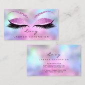 Makeup Eyebrow Name Lash Glitter Pink Paars Visitekaartje (Voorkant / Achterkant)