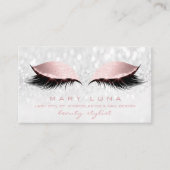 Makeup Eyebrows Lash Roos Gray Silver Pink Studio Visitekaartje (Voorkant)