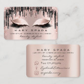 Makeup Eyebrows Lashes Black Drift Spark Nails Visitekaartje (Voorkant / Achterkant)