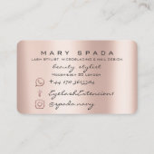 Makeup Eyebrows Lashes Black Drift Spark Nails Visitekaartje (Achterkant)