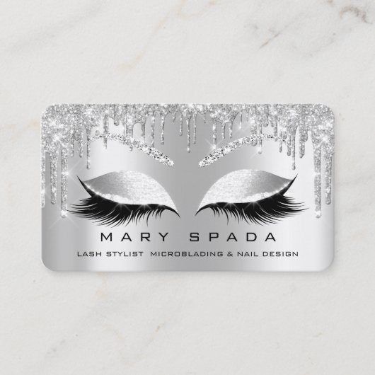 Makeup Eyebrows Lashes Browns Gray Spark Social Visitekaartje (Voorkant)