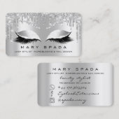 Makeup Eyebrows Lashes Browns Gray Spark Social Visitekaartje (Voorkant / Achterkant)