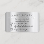 Makeup Eyebrows Lashes Browns Gray Spark Social Visitekaartje (Achterkant)