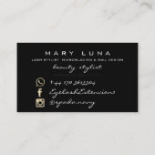 Makeup Eyebrows Lashes Copper Gold Marble Molten Visitekaartje (Achterkant)