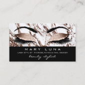 Makeup Eyebrows Lashes Copper Gold Marble Molten Visitekaartje (Voorkant)