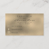 Makeup Eyebrows Lashes Glitter Diamond Gold Visitekaartje (Achterkant)