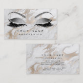 Makeup Eyebrows Lashes Glitter Marble Sparkly Visitekaartje (Voorkant / Achterkant)